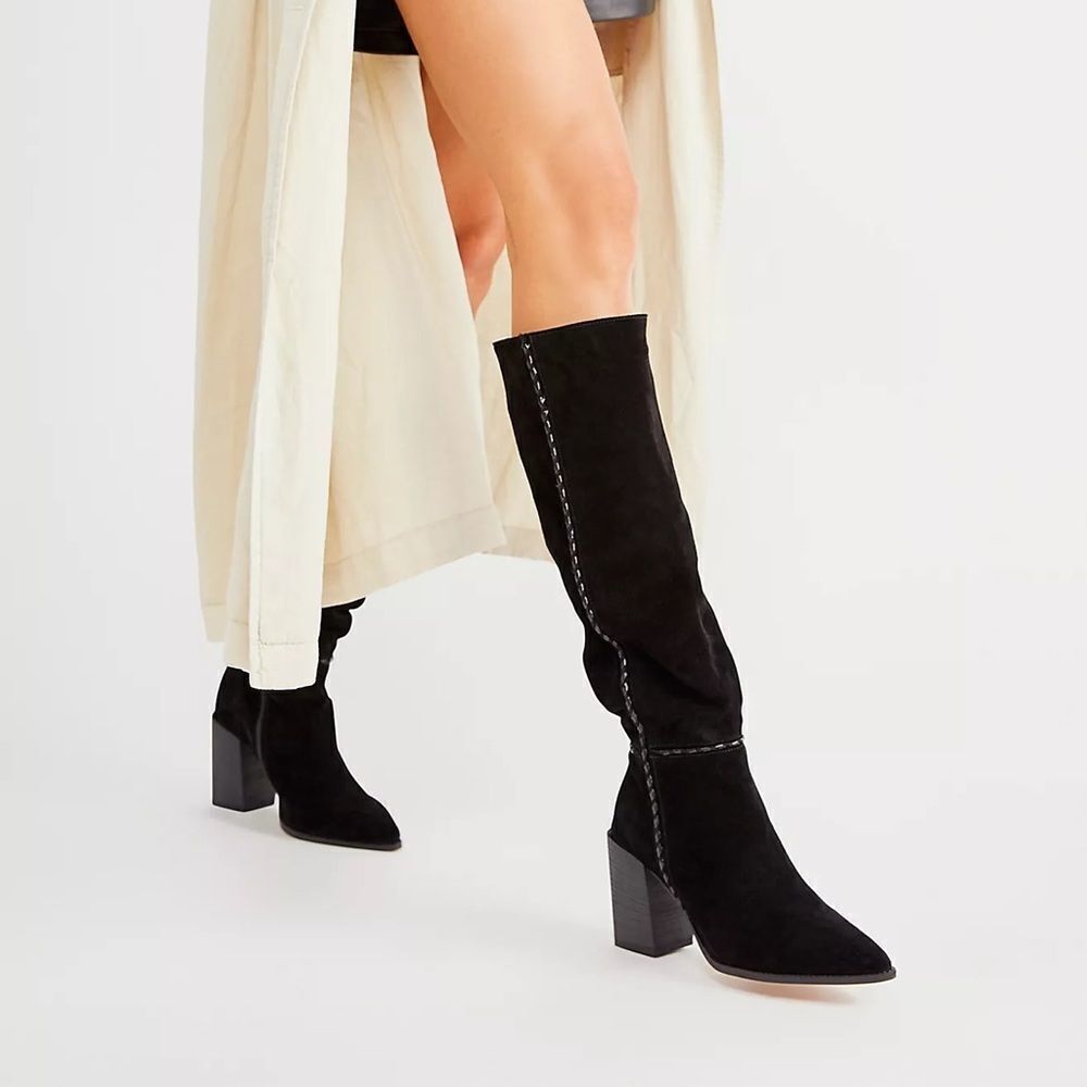 Free people Black Velvet boots